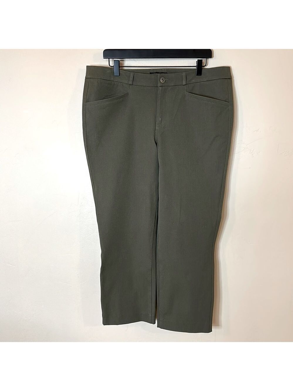 NWT Banana Republic green stretch twill pants Womens Sz 14